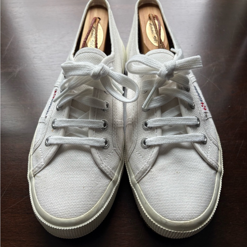 Superga White Sneakers Low-Top Canvas